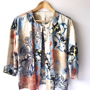 Silk short kimono jacket.